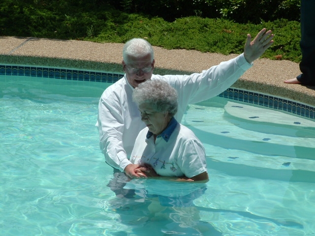 NANNY BEING BAPTIZED